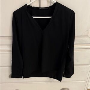 Zara Black V-Neck Blouse